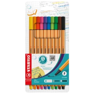 Pennarelli fineliner Stabilo Point 88 - 10 colori